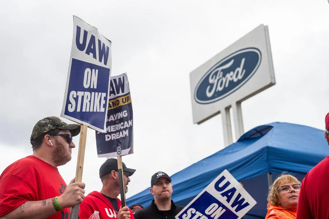 The deal would be the first settlement of strikes by 45,000 workers against Ford, GM and Chrysler-parent Stellantis.