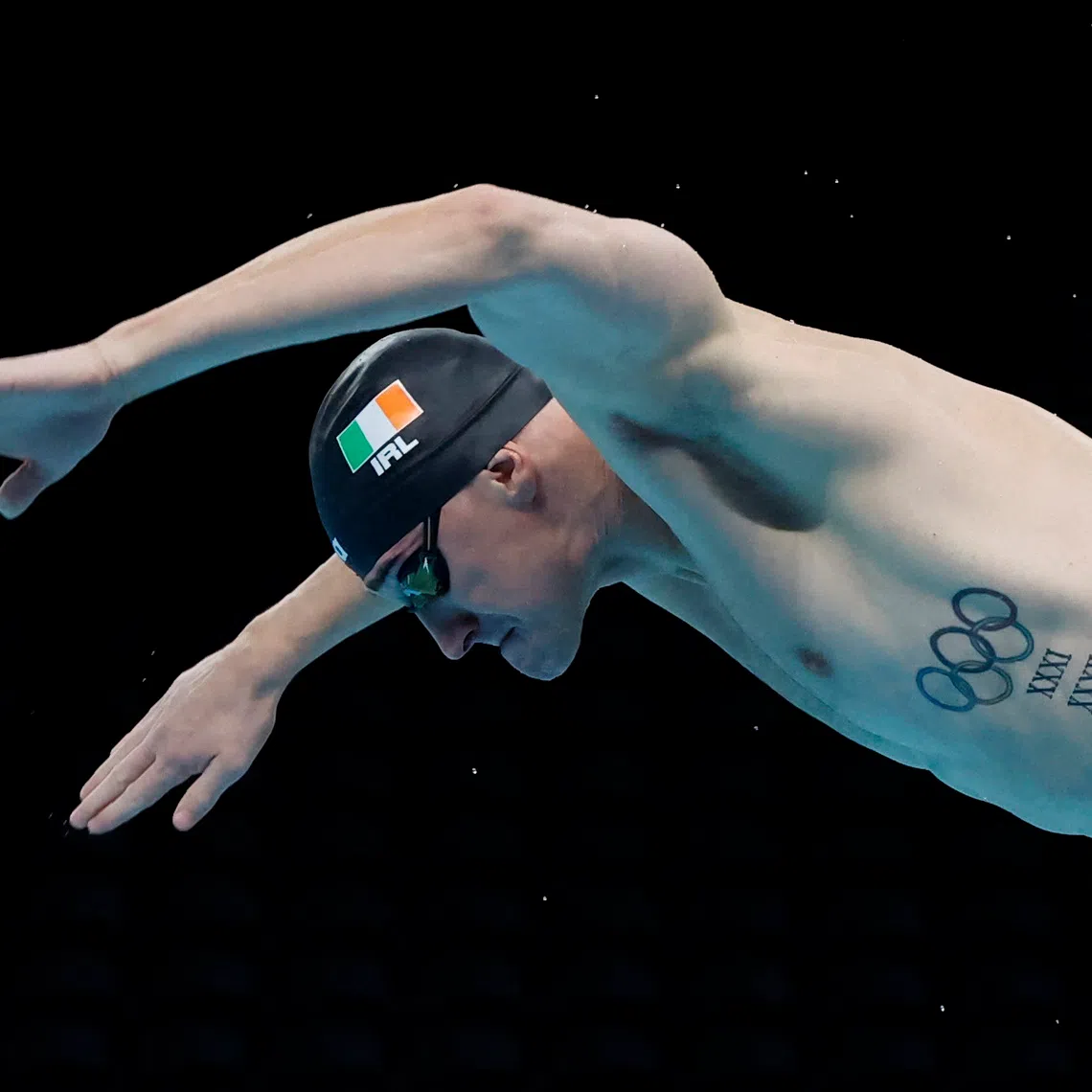 Paris 2024 Olympics - Swimming Training - Paris La Defense Arena, Nanterre, France - July 24, 2024. Shane Ryan of Ireland during training. REUTERS/Clodagh Kilcoyne