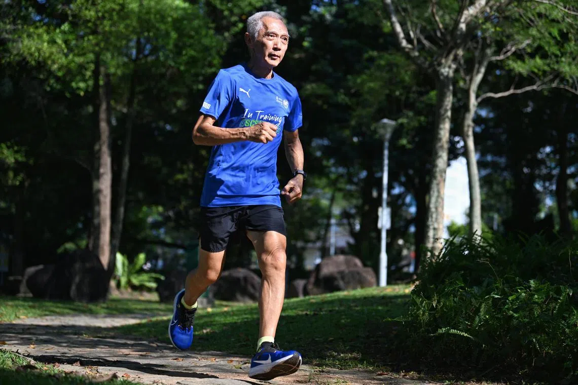 Vincent Chua was diagnosed with Parkinson's disease in 2016 but refused to let his condition affect his passion for running.