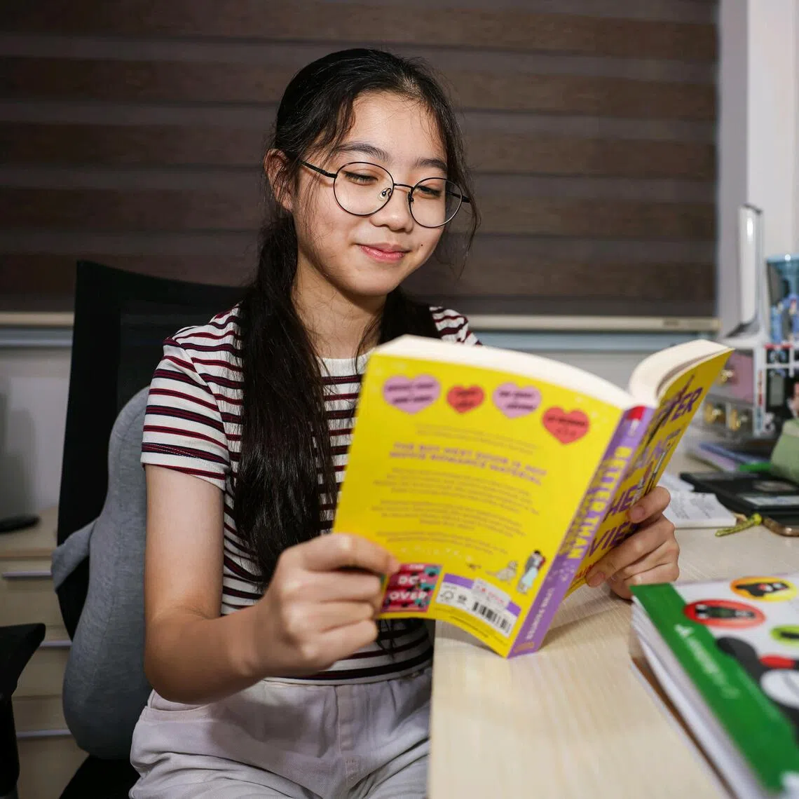 Chung Cheng High School (Yishun) student Miyahara Karin, 12, started reading to improve her English oral and composition skills, but soon developed a love for books.
