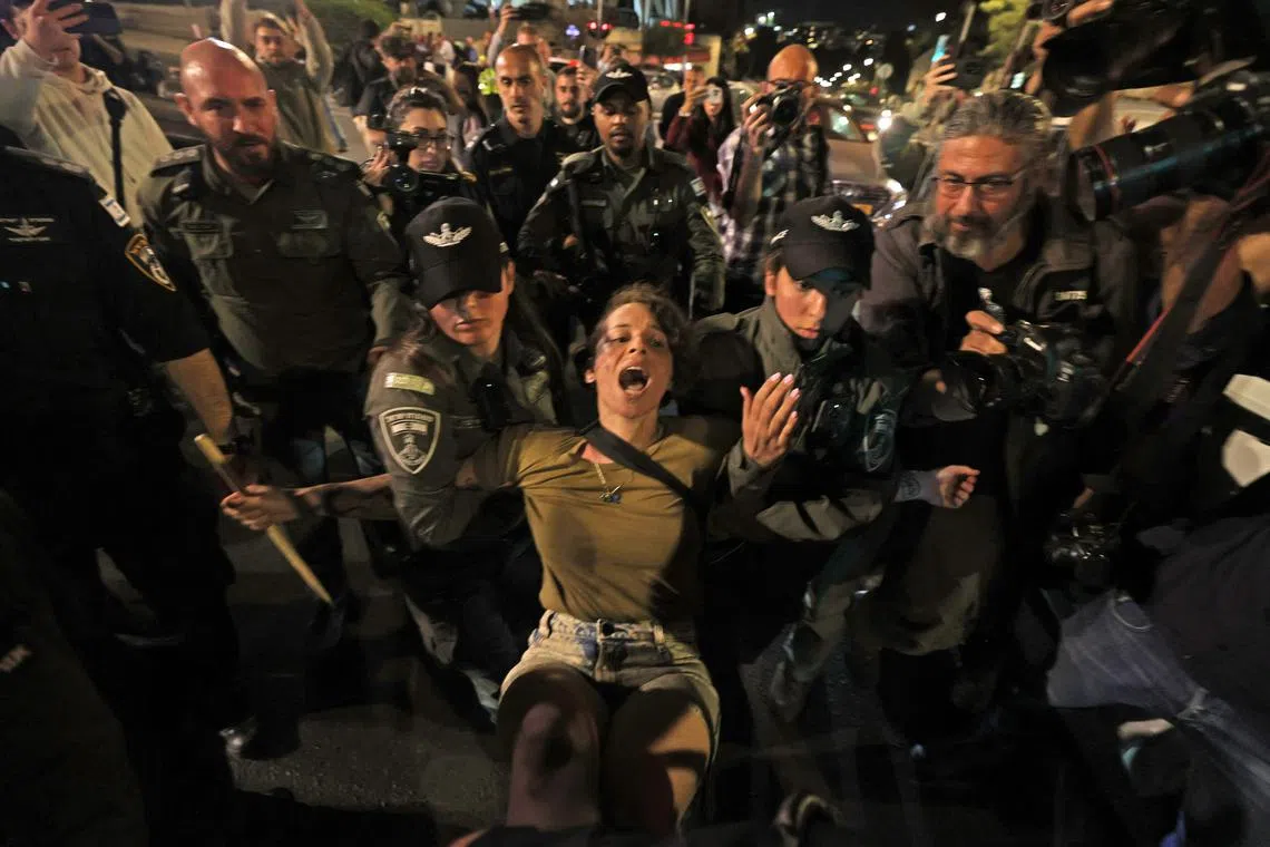 The controversial legal reforms have led to protests in Israel. 