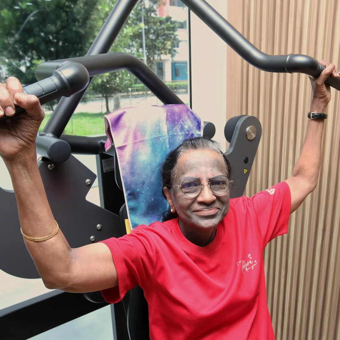 Rita Joseph at TOUCHpoint@Yishun 148, which offers a programme to help seniors gain confidence in using gym equipment before gradually transiting to community gyms.