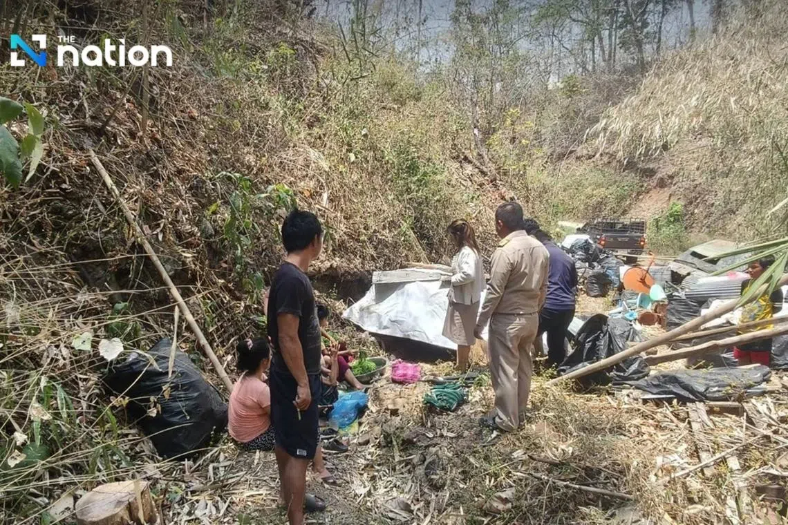 Villagers evacuated after bomb from Myanmar air raid lands in Thai border province
