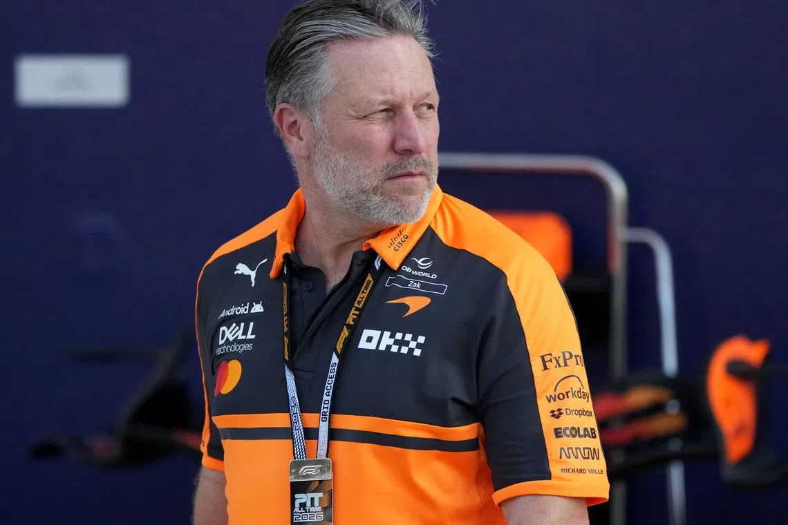 Formula One F1 - Miami Grand Prix - Miami International Autodrome, Miami, Florida, United States - May 1, 2026 McLaren chief executive Zak Brown after sprint qualifying Pool via REUTERS/Lynne Sladky