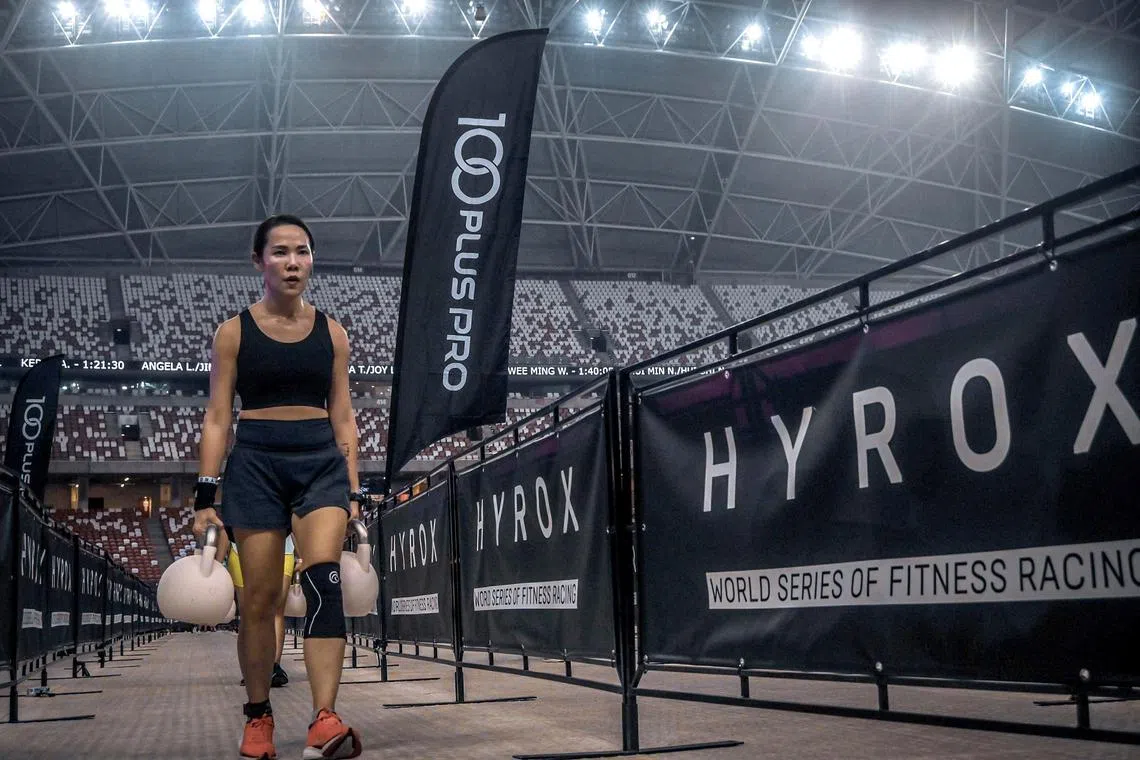 Ms Mae Tam participated in Hyrox Singapore in October 2023, where she had to complete eight workout stations and run a total of 8km. 
