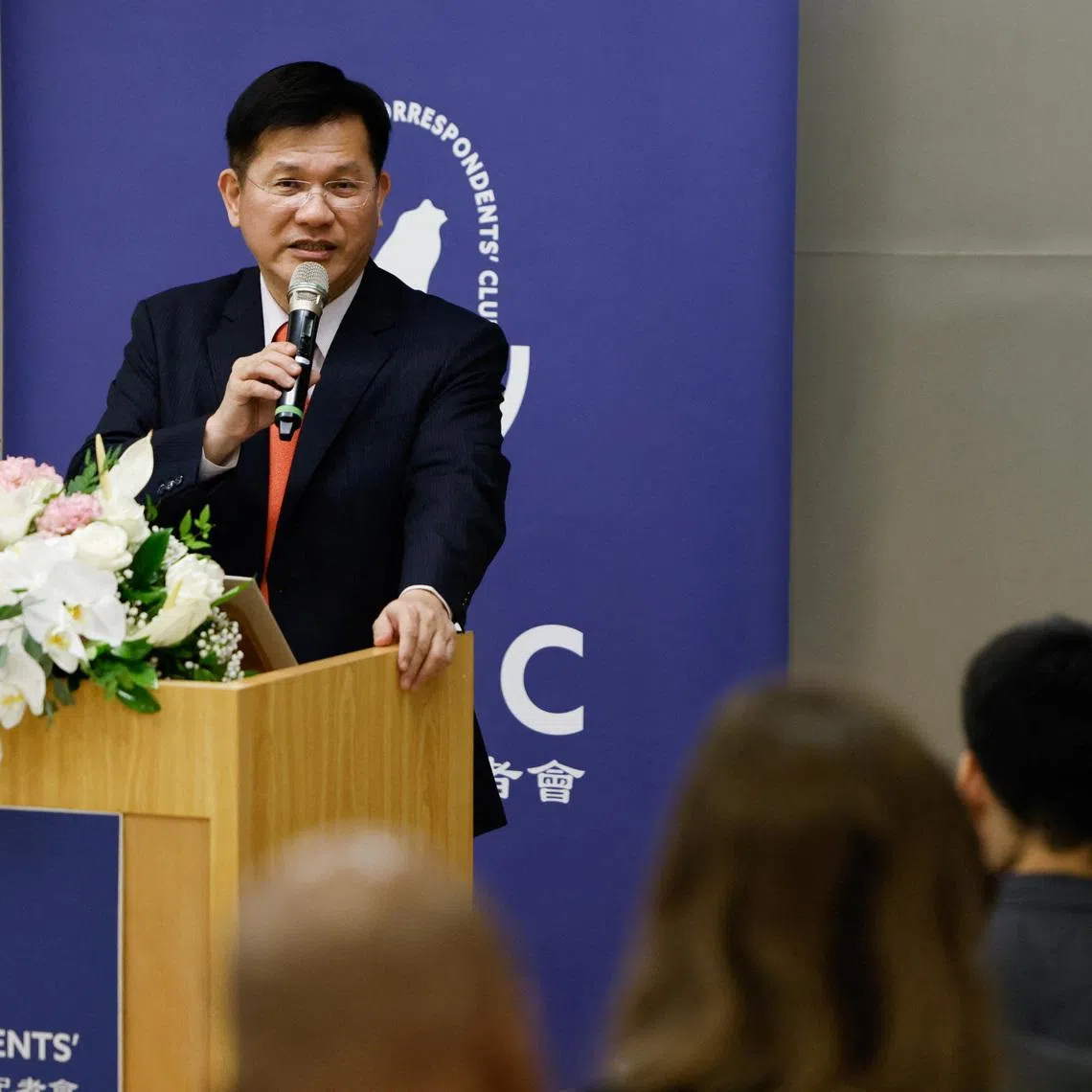 Taiwan Foreign Minister Lin Chia-lung holds a press conference with the Taiwan Foreign Correspondents' Club in Taipei, Taiwan, June 17, 2026. REUTERS/Ann Wang