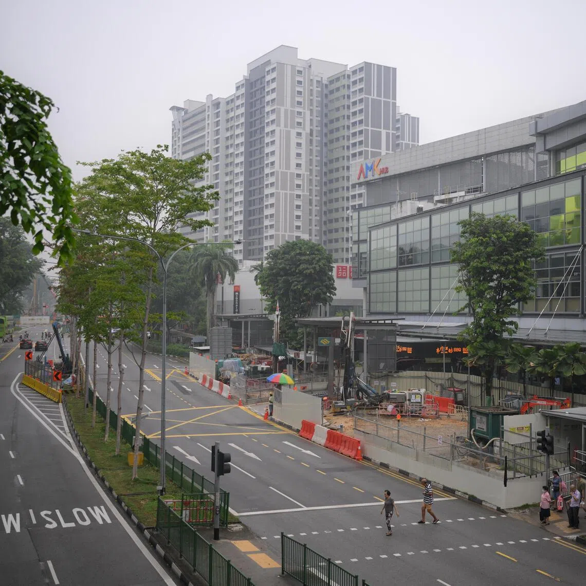 The stretch of road that runs past AMK Hub mall in Ang Mo Kio Avenue 3 will be partially closed to all vehicles except public buses from Nov 14, 2026, to May 2028.