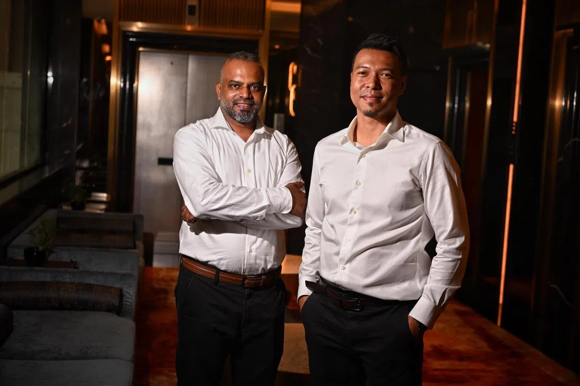 ST20251126_202533200122 Azmi Athni kblift//

(From left) Award recipients of the inaugural Lift and Escalator (L&E) Excellence Awards Mr Ganesh Prasad Vasudevan, a troubleshooter at KONE, and Mr Muhammad Zulkarnaen Hashim, a senior L&E specialist at Hitachi Elevator Asia, on Nov 26, 2025. 

ST PHOTO: AZMI ATHNI