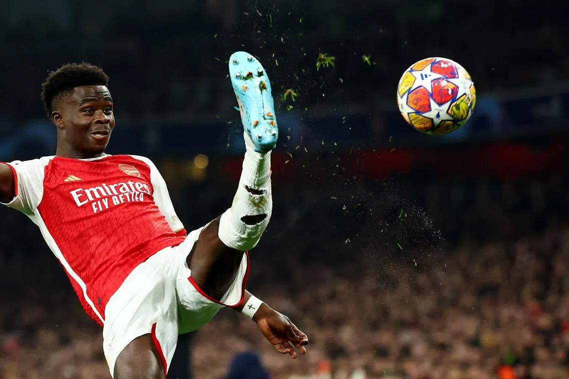 Arsenal's Bukayo Saka and his pace down the wing will be key if the Gunners are to trouble Manchester City in the Premier League on March 31.