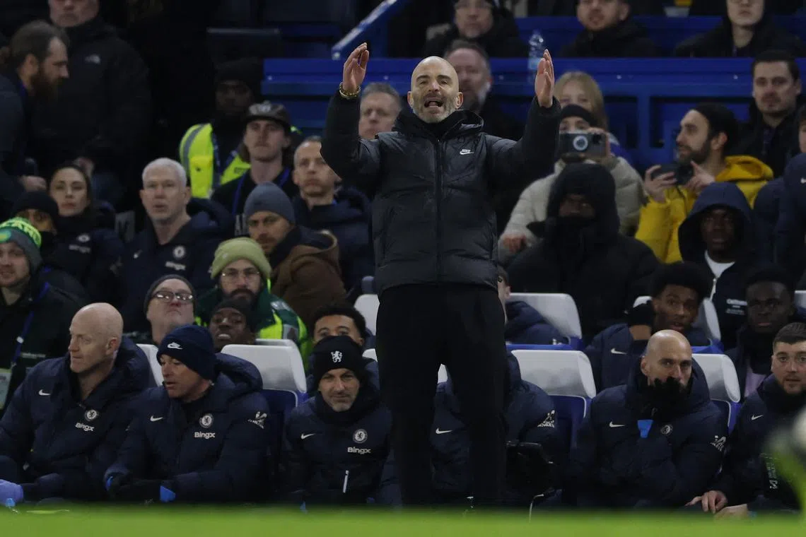Soccer Football - Premier League - Chelsea v West Ham United - Stamford Bridge, London, Britain - February 3, 2025 Chelsea manager Enzo Maresca Action Images via Reuters/Andrew Couldridge