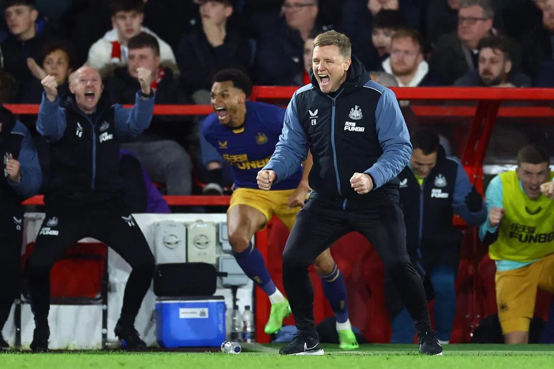 Newcastle United manager Eddie Howe believes that his team can match English Premier League giants Manchester United in the long term.