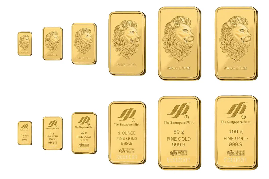 The Lion Bullion gold bars are available in sizes ranging from 1g to 1kg.
