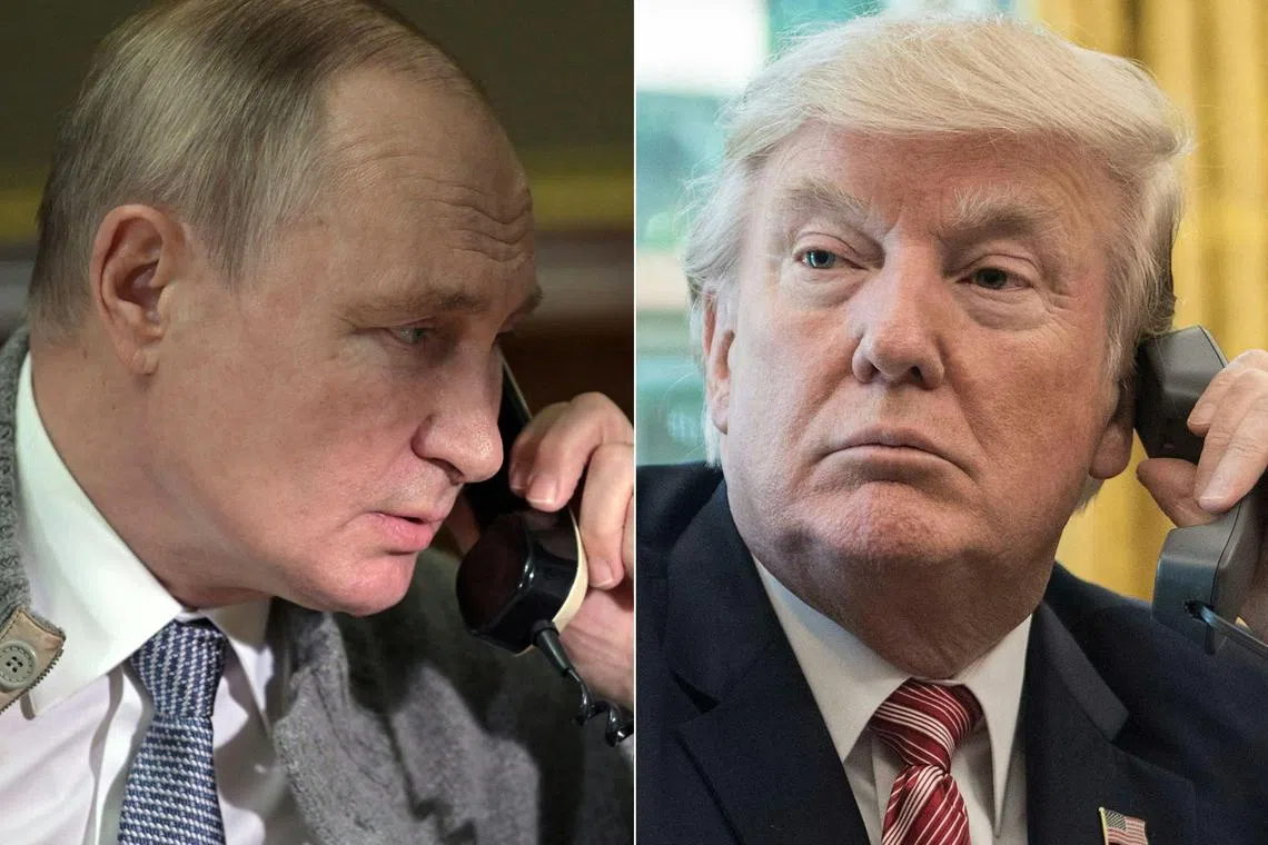 Mr Trump and Mr Putin spoke by phone on March 18, with the White House saying the talks on securing a ceasefire in Moscow's invasion of Ukraine were "going well." 