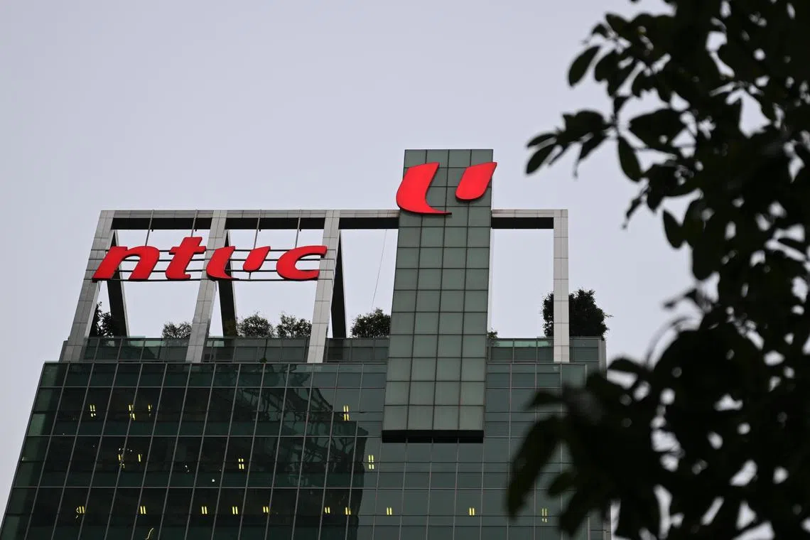 ST20250414_202527500108/arunion14/Shintaro Tay//
Generic picture of the NTUC Centre on April 14, 2025.