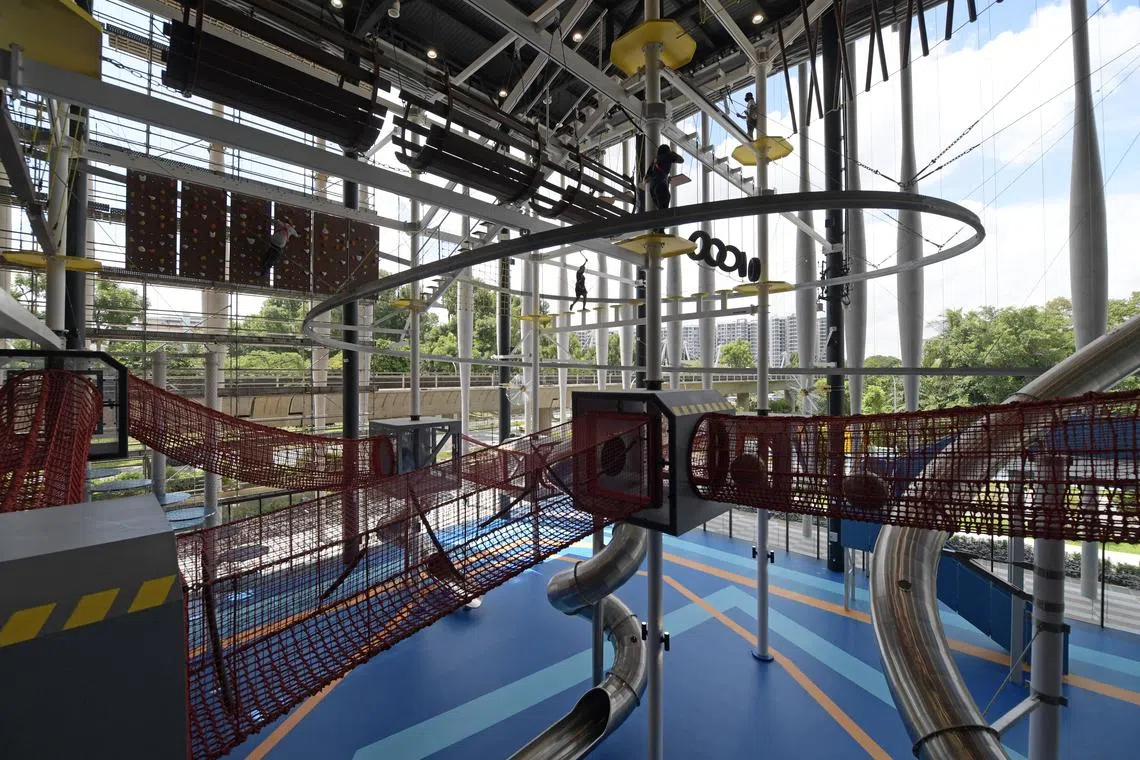 Burn off your young adventurers’ excess energy at the four-storey Adventure HQ at HomeTeamNS Khatib, featuring high and low elements.