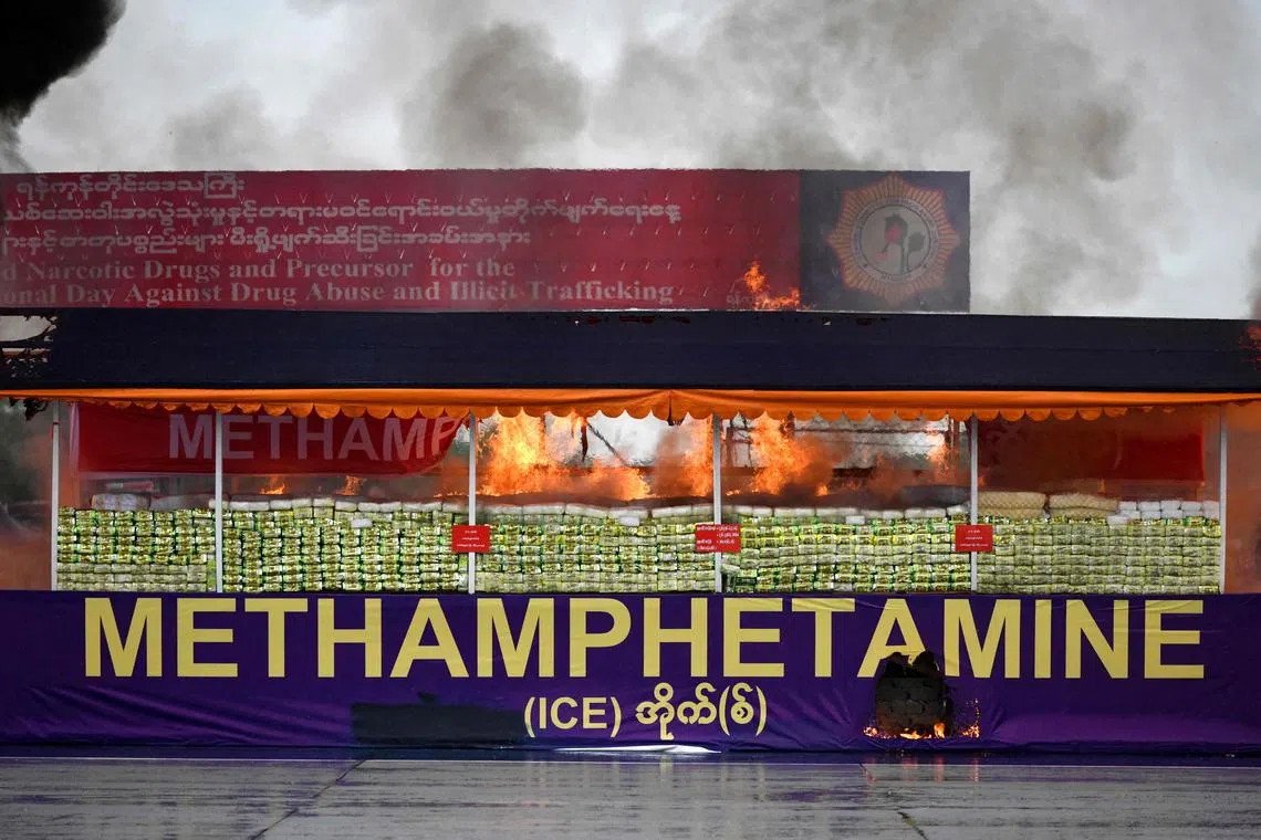 A record quantity of methamphetamine was seized in East and Southeast Asia in 2023 as organised crime groups exploited "gaps" in law enforcement and governance to expand production, the UN said on May 28, 2024. 