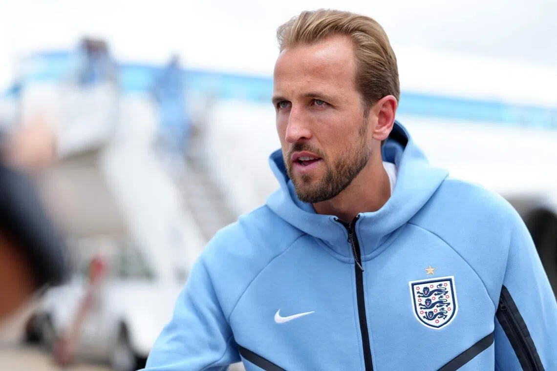 England's Harry Kane arriving in Kansas City, Missouri, on June 13 with the England team.