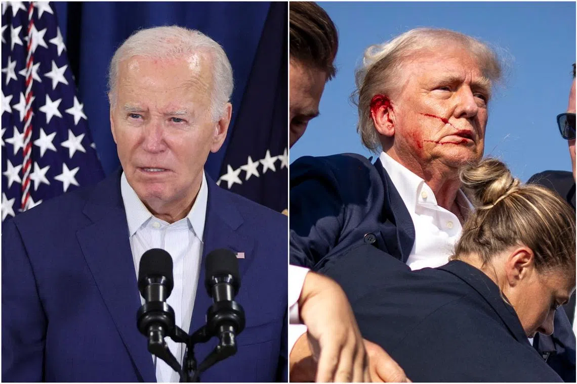 US President Joe Biden led the condemnation after his election rival Donald Trump was wounded in a shooting incident at a rally in Pennsylvania.