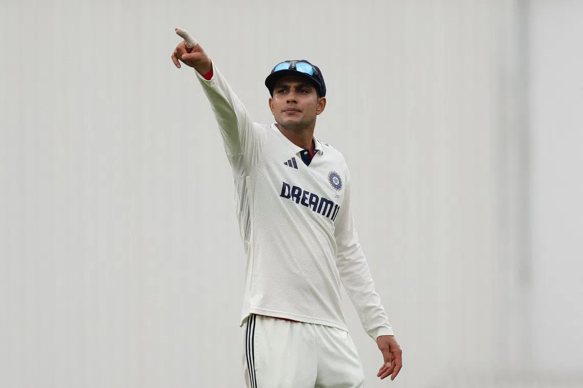 FILE PHOTO: Cricket - International Test Match Series - Fifth Test - England v India - Kia Oval, London, Britain - August 3, 2025 India's Shubman Gill reacts Action Images via Reuters/Paul Childs/File Photo