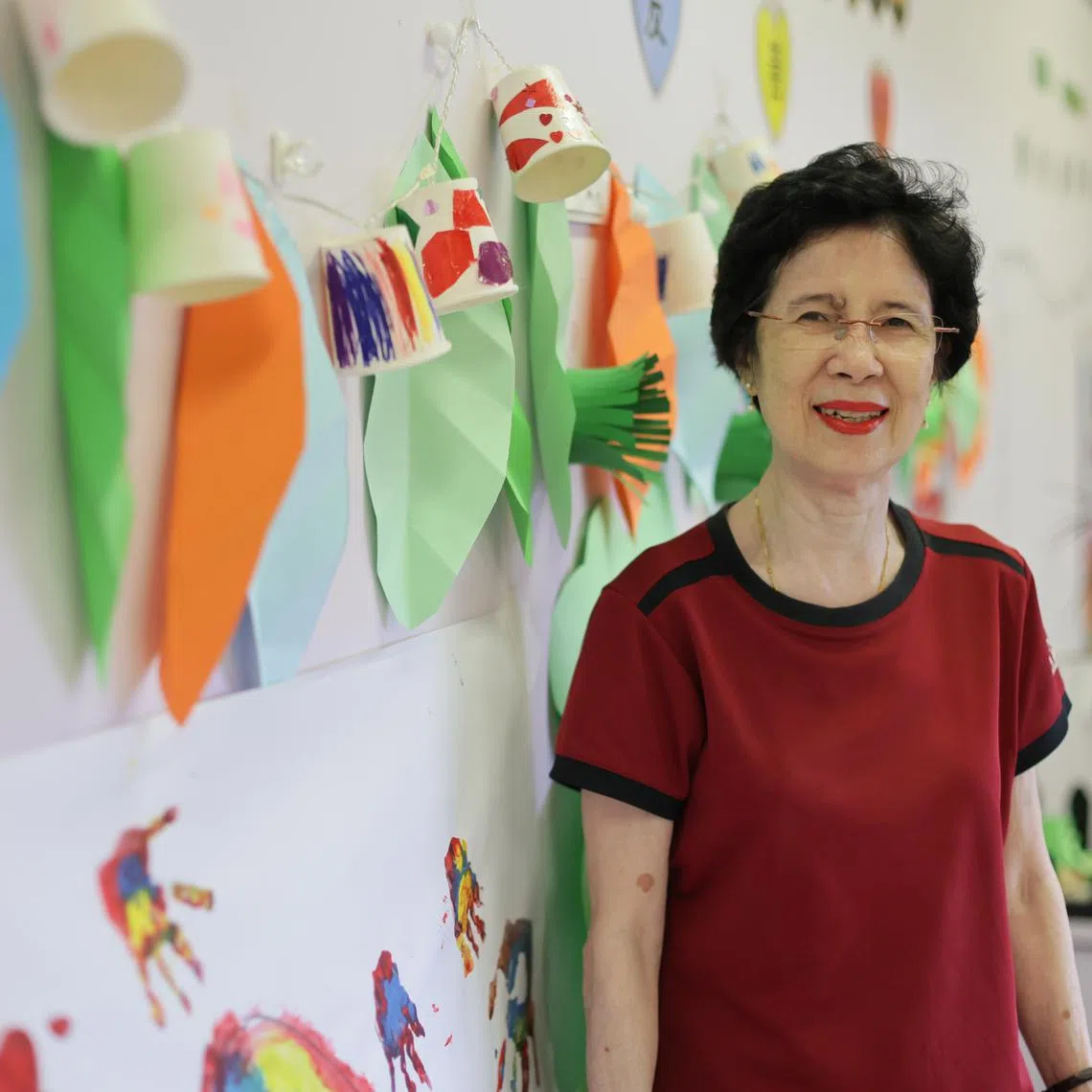 Ms Julie Oei, 75, a teacher assistant at Kindle Garden Preschool.