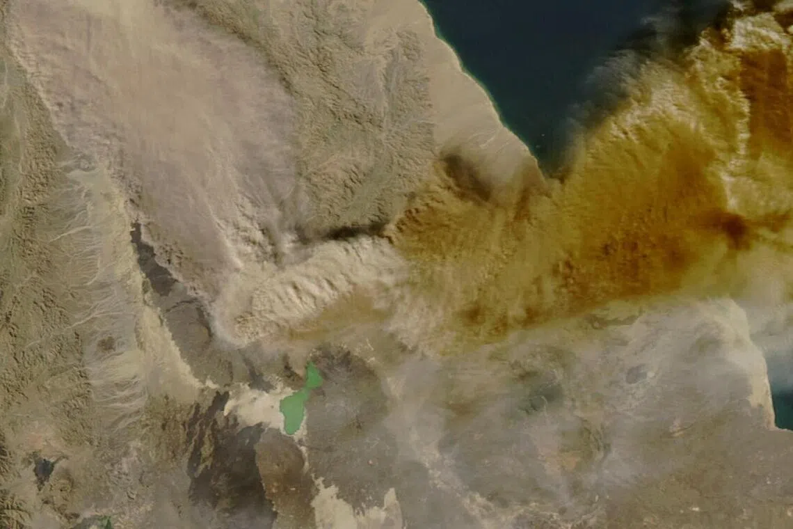 Ethiopia’s Hayli Gubbi volcano sent ash plumes up to 14km high after erupting on Nov 23 for the first time in recorded history.