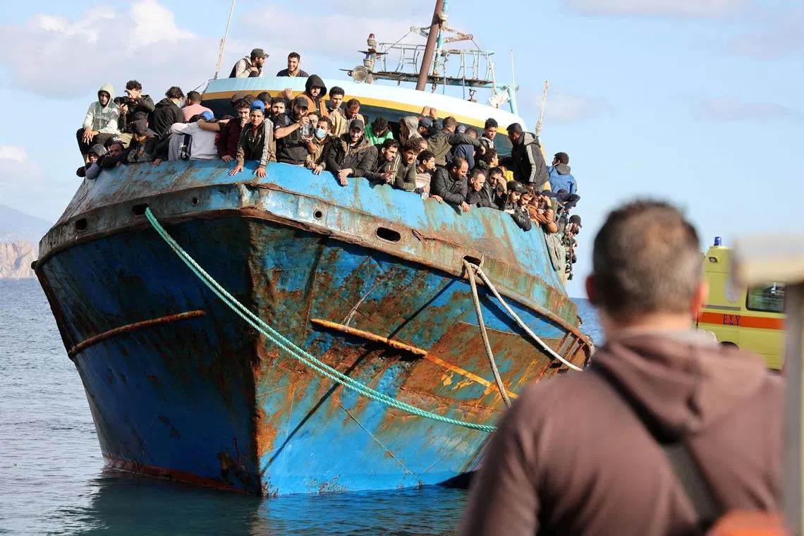 One arrested admitted to sending three men on the boat, with a capacity of 300 to 350 people, and charged them each up to three million Pakistani rupees.