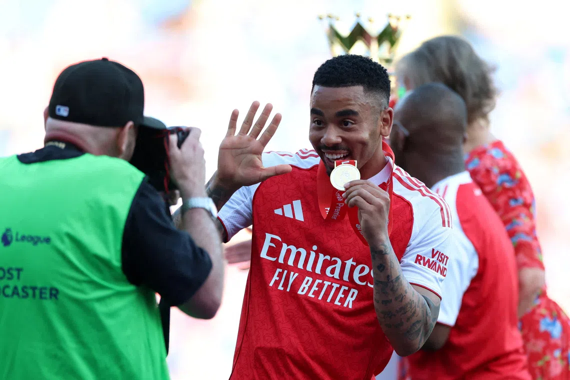 British media reported Barcelona paid about £8.6 million (S$14.8 million) for 29-year-old Gabriel Jesus.