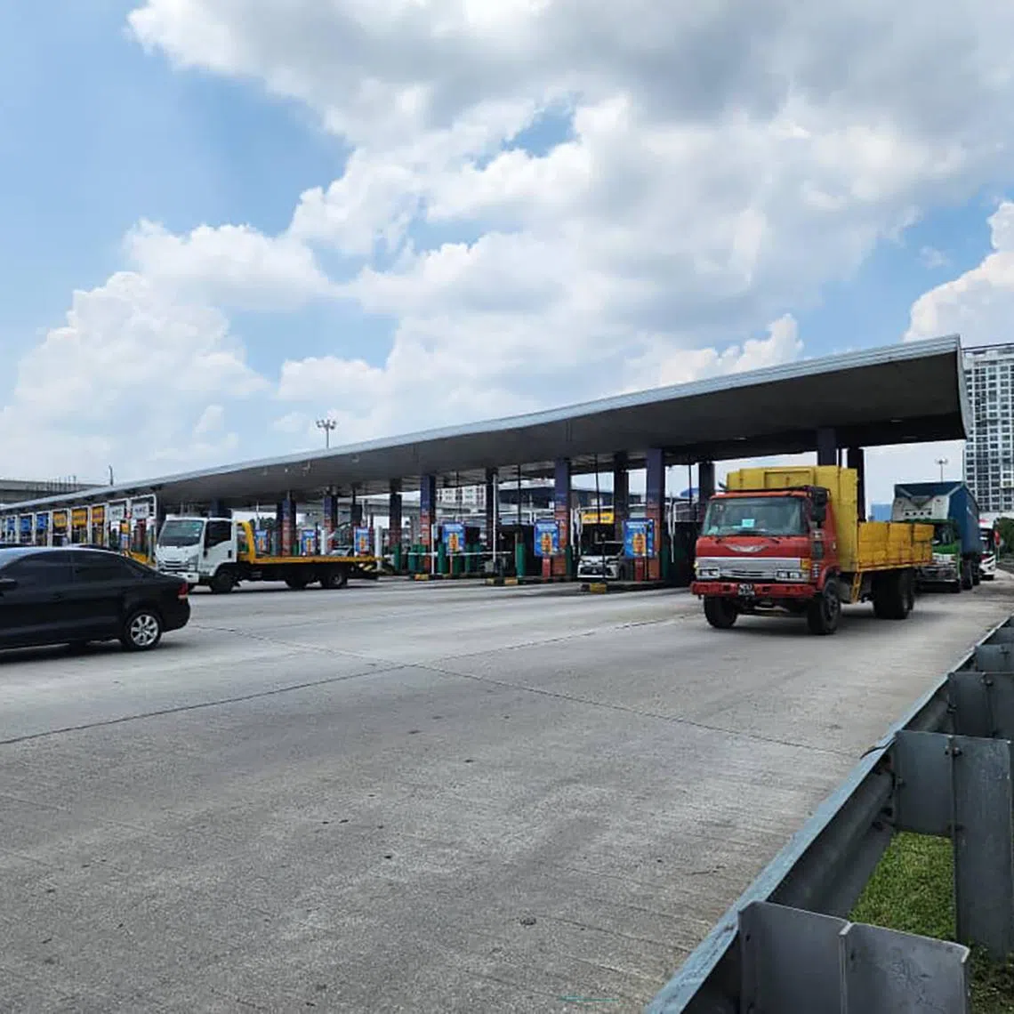 The operator said this is to ease congestion during peak travel periods when main lanes slow down.