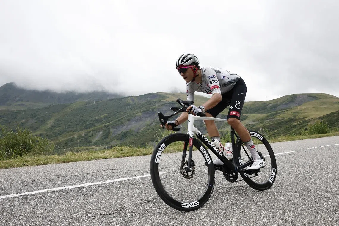 FILE PHOTO: Cycling - Tour de France - Stage 18 - Vif to Courchevel Col de la Loze - Vif, France - July 24, 2025 UAE Team Emirates XRG's Marc Soler in action during stage 18 REUTERS/Benoit Tessier/File Photo