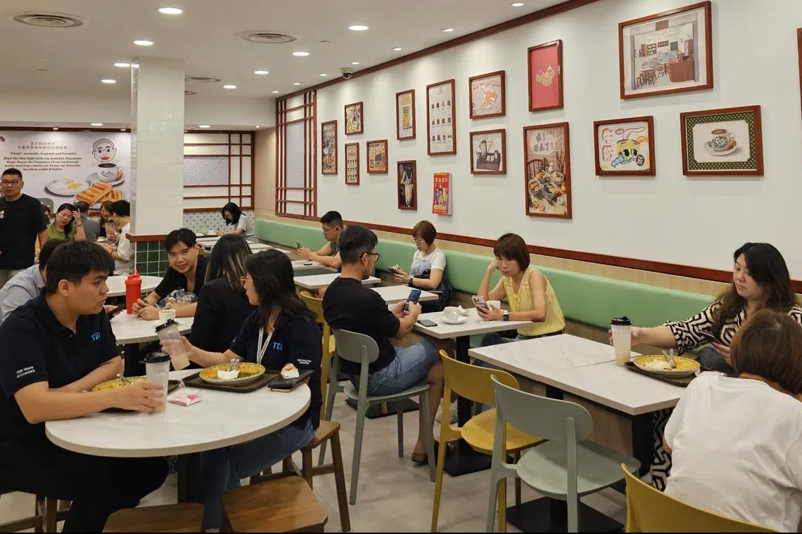 Casual kopi and breakfast place Pang Pang Kopi at SingPost Centre. 