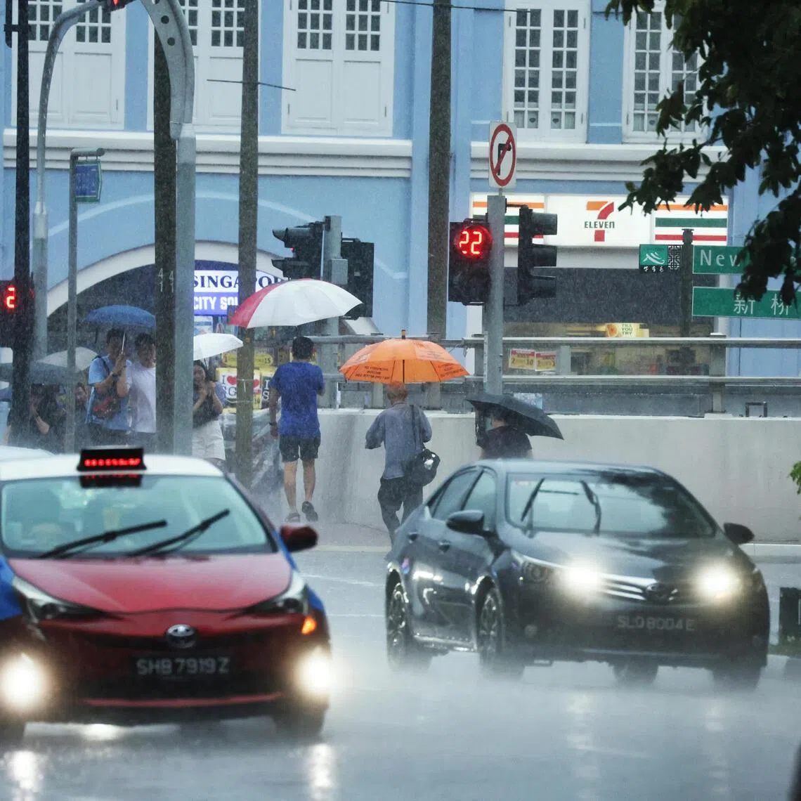 PUB had initially warned that heavy rain was expected over many areas of Singapore from 8.25am to 9.45am.