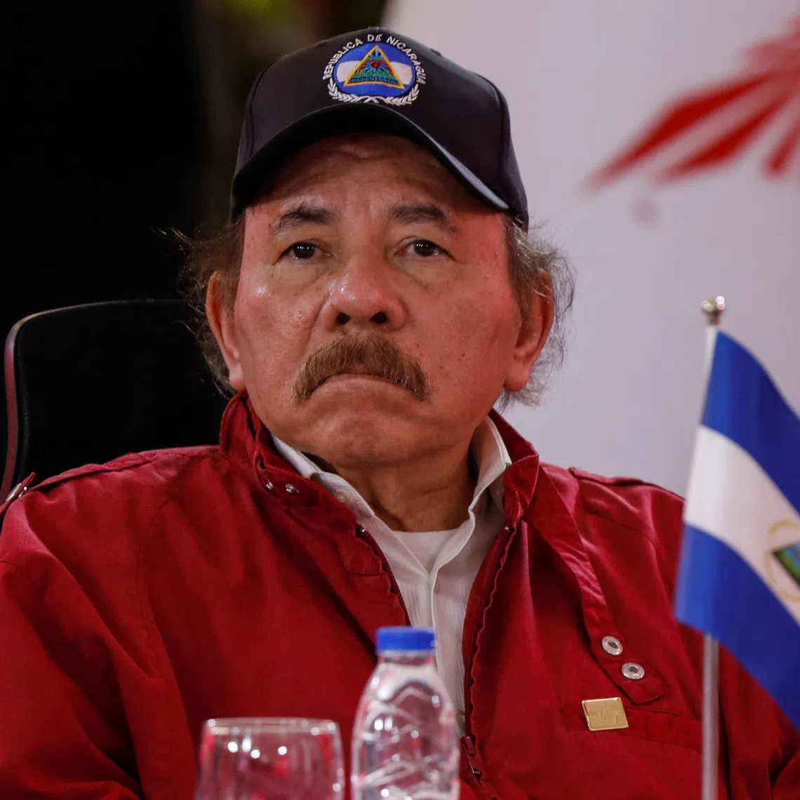 FILE PHOTO: Nicaragua's President Daniel Ortega attends the Alba summit, in Caracas, Venezuela April 24, 2024. REUTERS/Leonardo Fernandez Viloria/ File Photo