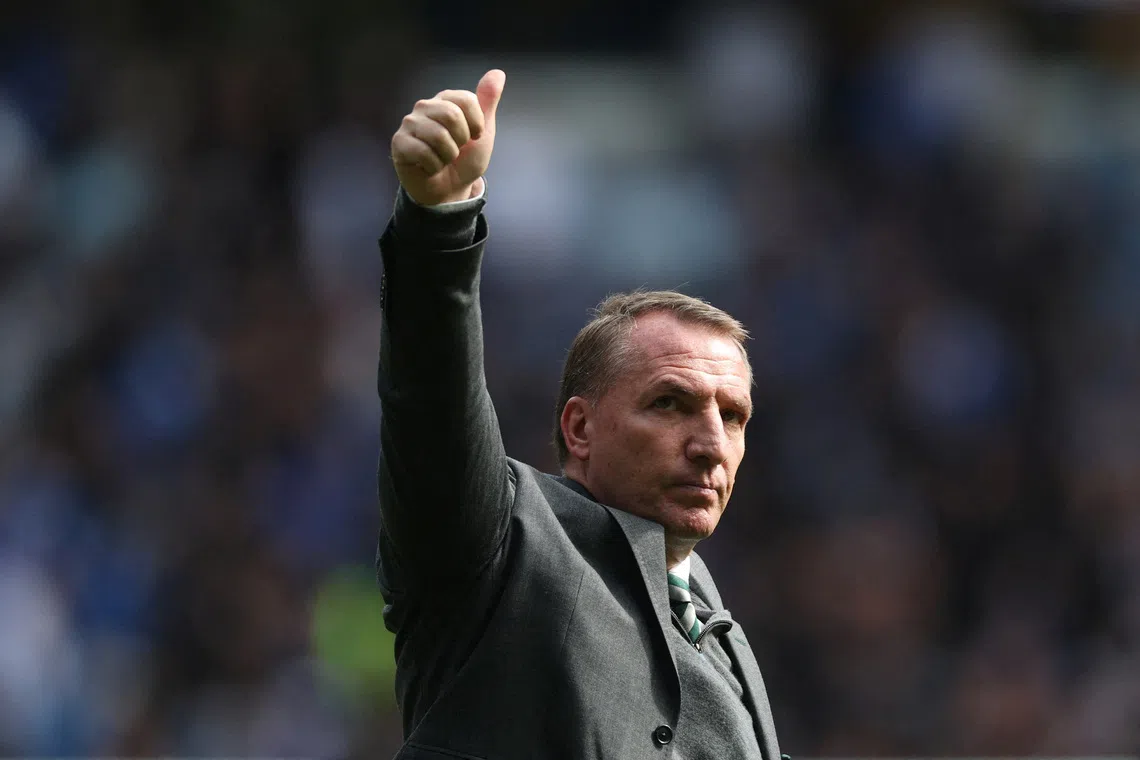 FILE PHOTO: Soccer Football - Scottish Premiership - Rangers v Celtic - Ibrox, Glasgow, Scotland, Britain - August 31, 2025 Celtic manager Brendan Rodgers after the match Action Images via Reuters/Lee Smith/File Photo