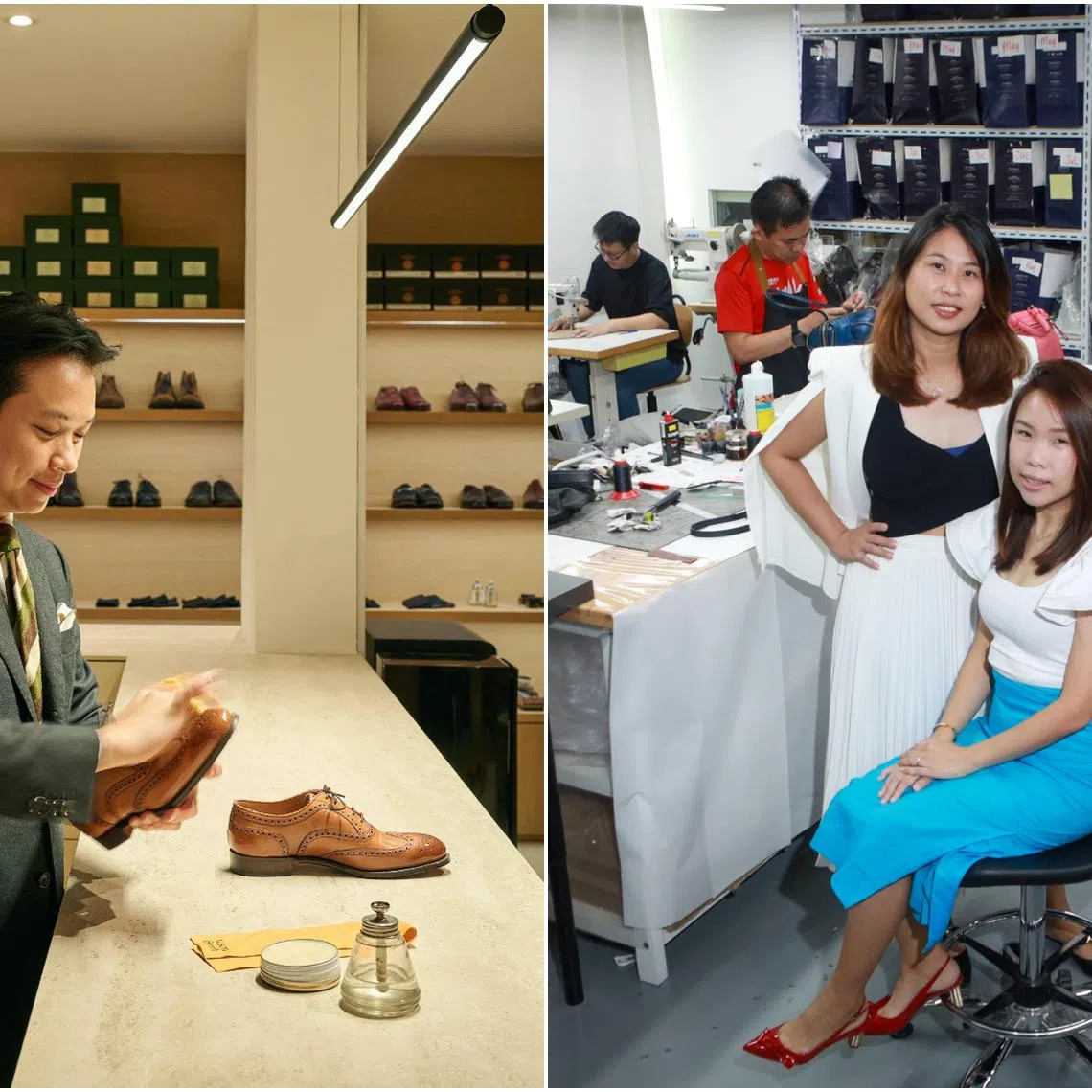 Mason & Smith founder John Chung (left) and co-founders of Dr.Bags, Ms Esther Huang and Ms Lynn Kee.