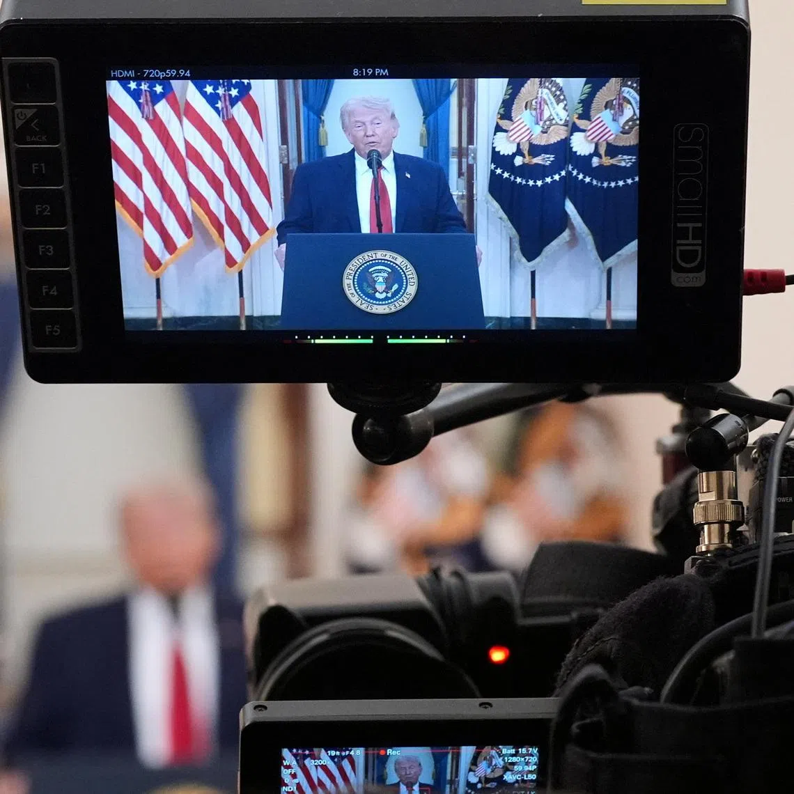 US President Donald Trump said in a televised speech that the war could escalate if Iran did not give in to Washington's terms.