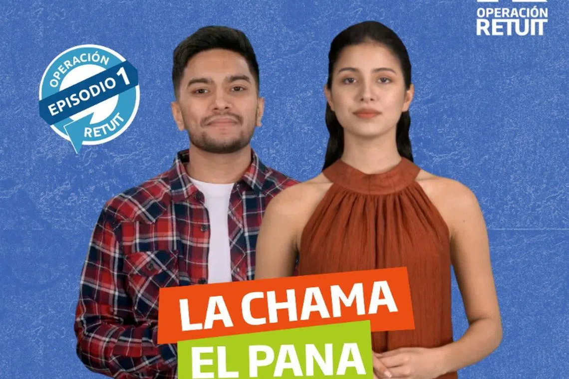 El Pana, and his colleague "La Chama" are generated using artificial intelligence, though they look, sound and move realistically.