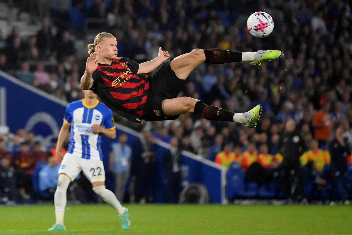 Haaland’s record-breaking haul of 36 Premier League goals helped City retain the title.