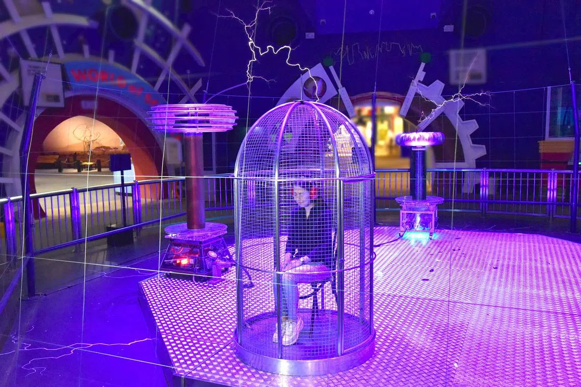 If you are feeling brave, volunteer to sit in the Faraday cage during the Energy Titans Show.