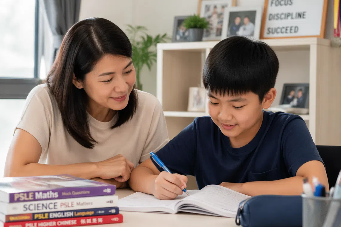 Asian mum helping her daughter to navigate PSLE with greater balance and resilience.
