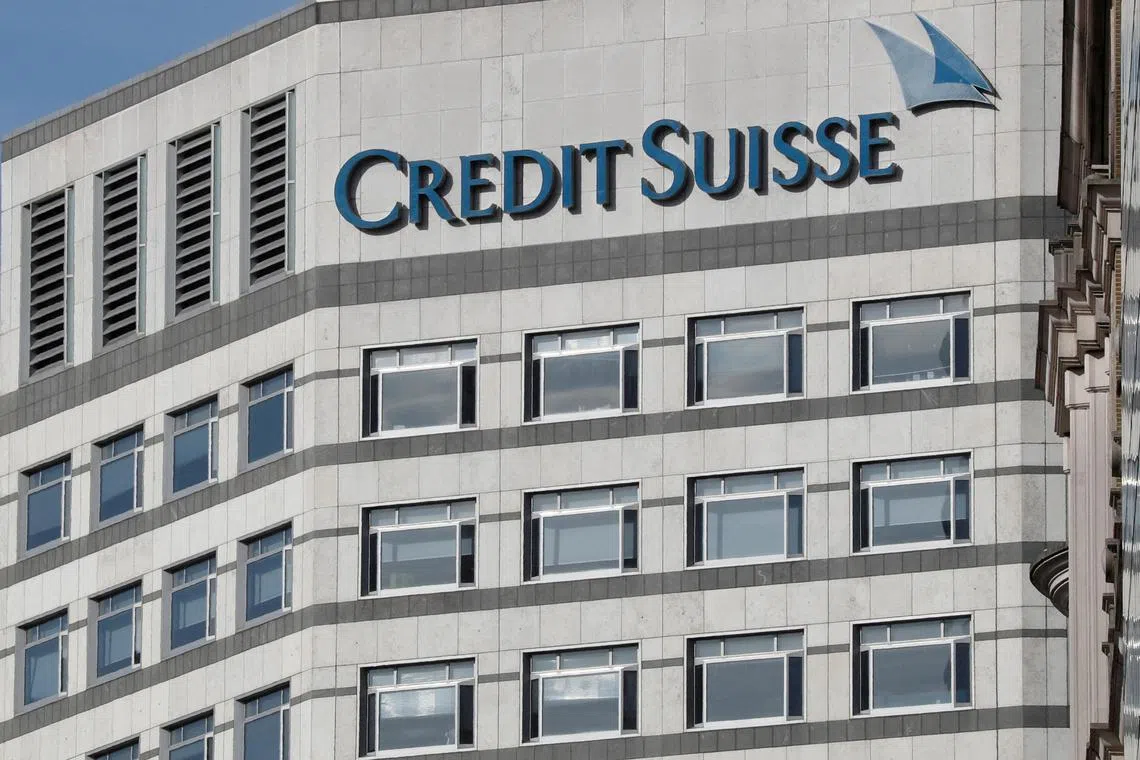 Credit Suisse said 16 billion Swiss francs (S$23 billion) of its AT1 debt will be written down to zero as part of its rescue merger with UBS. 