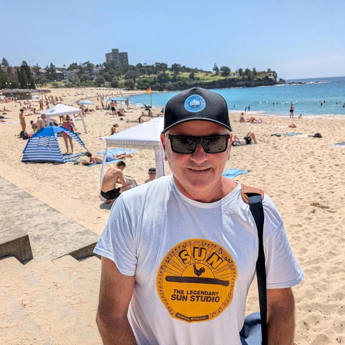 Mr Greg Littrich, 58, from the Sydney beach-side suburb of Coogee, said he has been upset by the spate of shark attacks in January 2026 but this had not prevented him from swimming. PHOTO: JONATHAN PEARLMAN