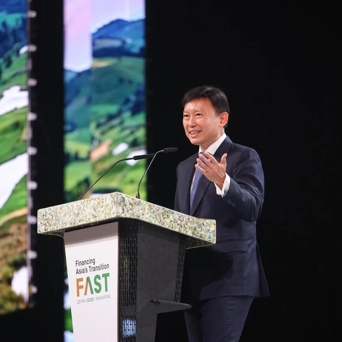 National Development Minister and MAS deputy chairman Chee Hong Tat speaking at Ecosperity  held at the Marina Bay Sands Expo and Convention Centre., on May 20. 