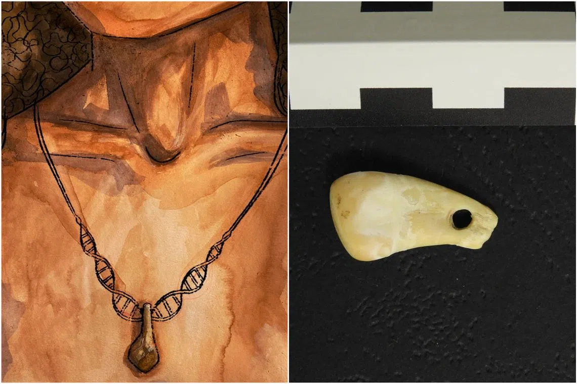 The pendant was determined to be 19,000-25,000 years old.