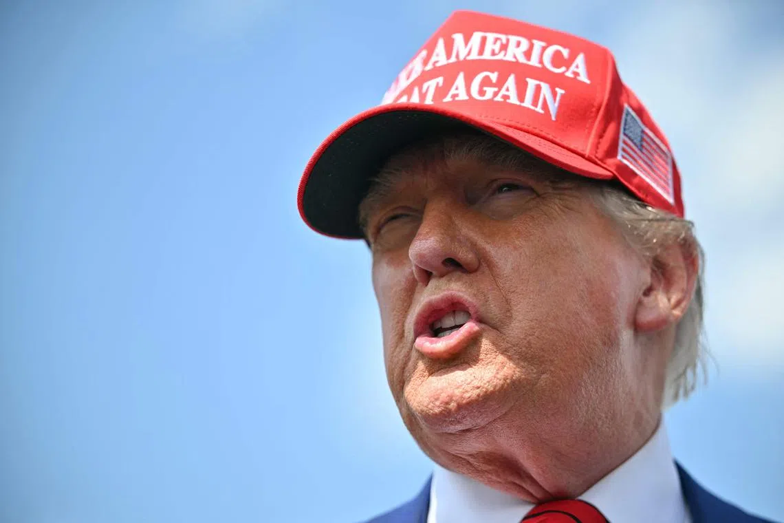 US President Donald Trump said he would be open to the sanctions bill as relations with Russian counterpart Vladimir Putin grow frosty.