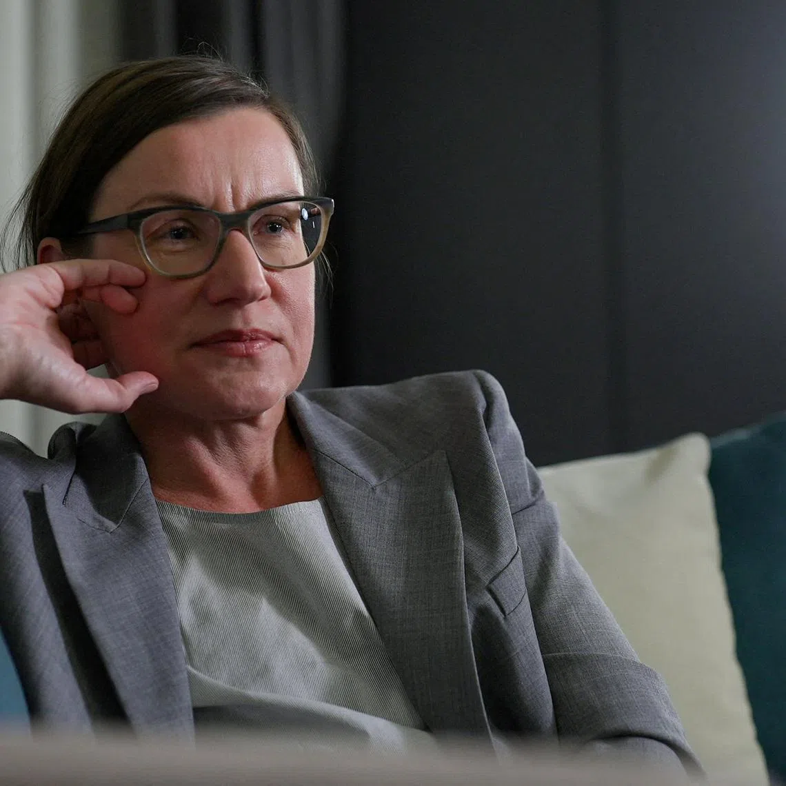 FILE PHOTO: President of the International Committee of the Red Cross (ICRC) Mirjana Spoljaric speaks during an interview with Reuters in Riyadh, Saudi Arabia, November 1, 2025. REUTERS/Mohammed Benmansour/File Photo