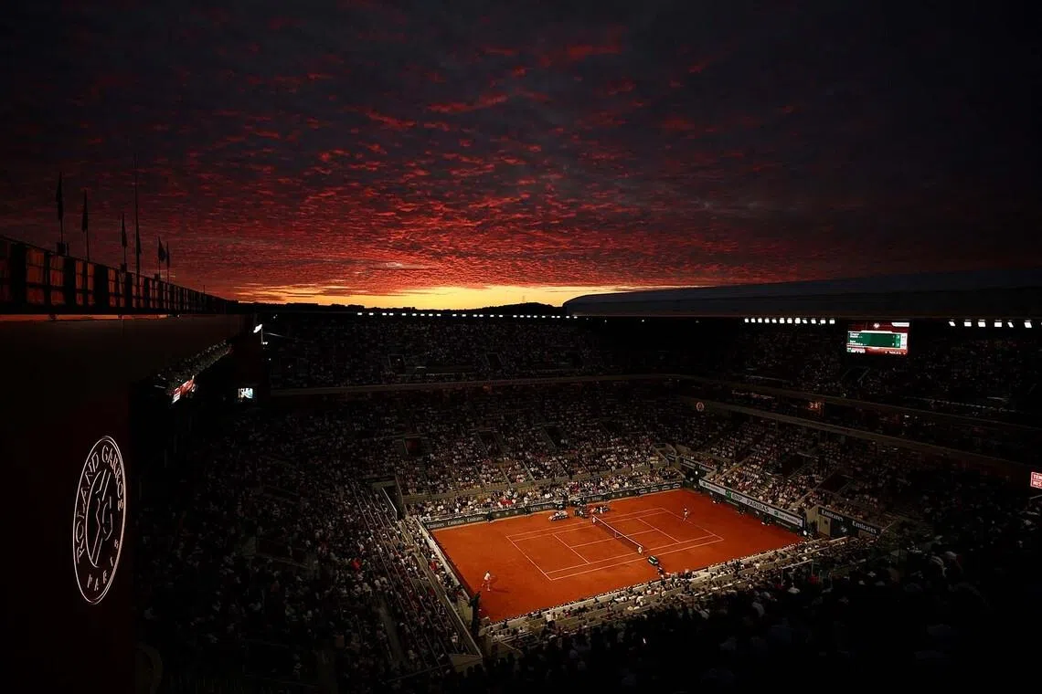 A fourth round French Open tennis match between Brazil's Joao Fonseca and Norway's Casper Ruud taking place at Roland Garros, Paris, on May 31. 