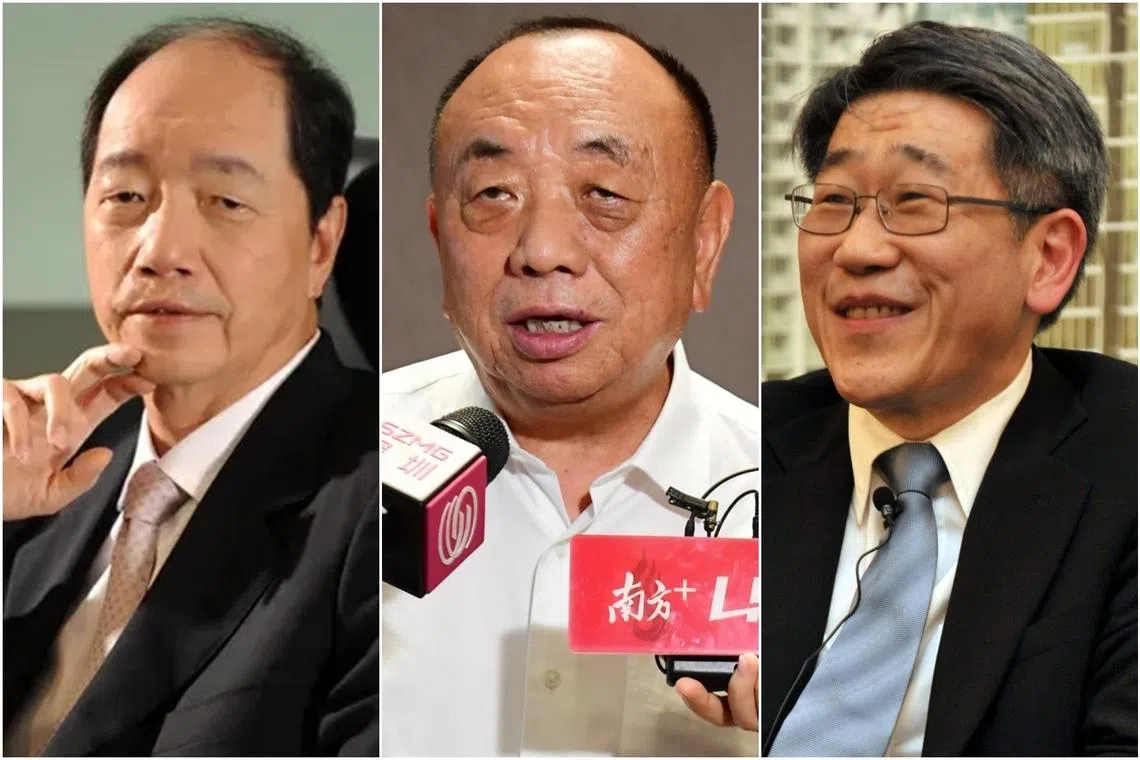 (From left) Semiconductor tycoon Jason Chang, medical devices company founder Li Xiting and real estate baron Philip Ng are among 54 Singaporean billionaires on the list.
