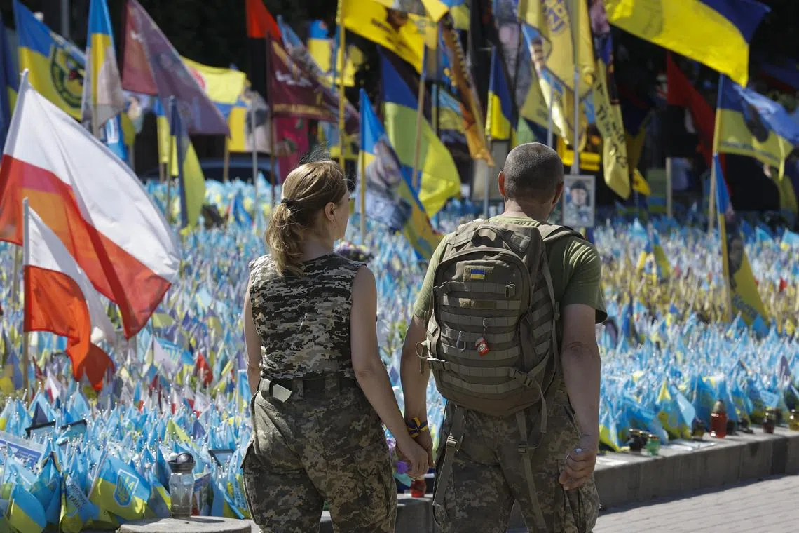 A total of 55 per cent of Ukrainians remain opposed to making any territorial concessions to invading neighbour Russia. 