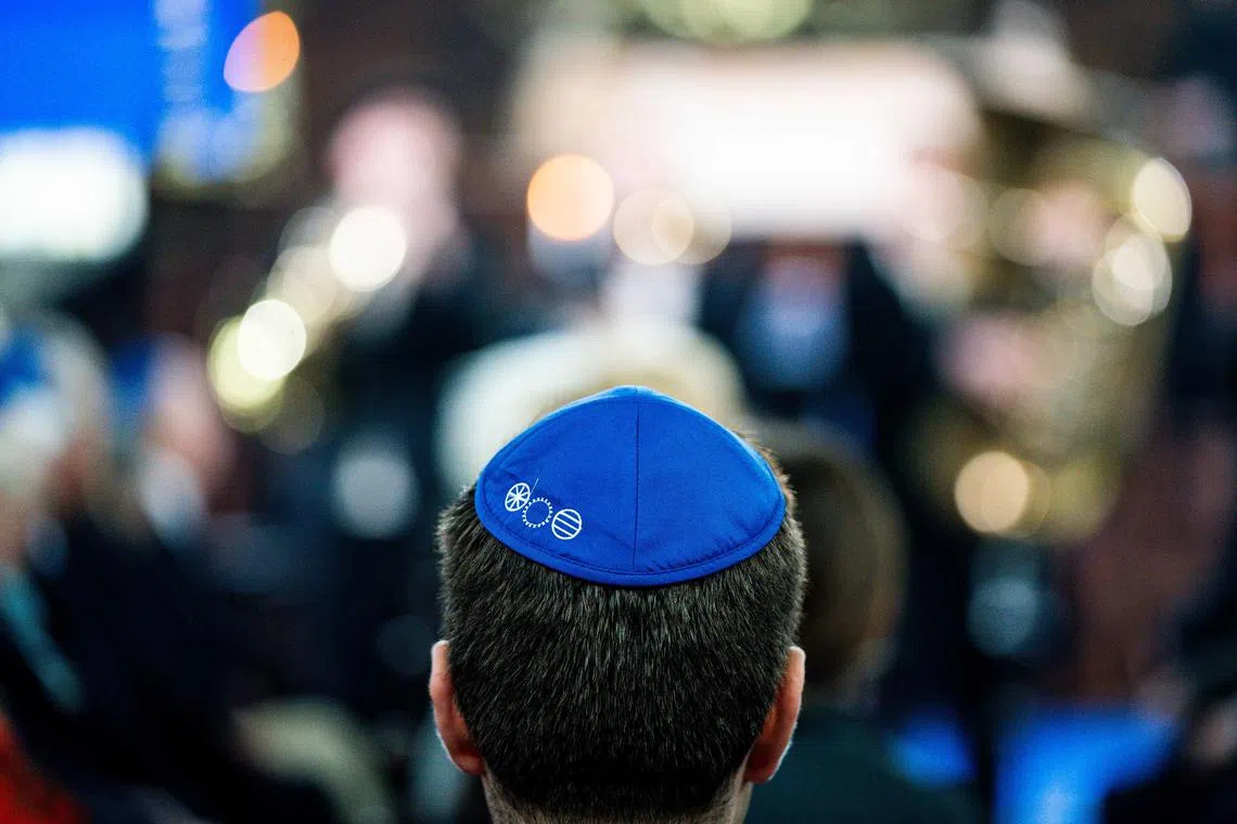 A rabbi leading a US delegation on religious freedom was asked to remove his head covering.
