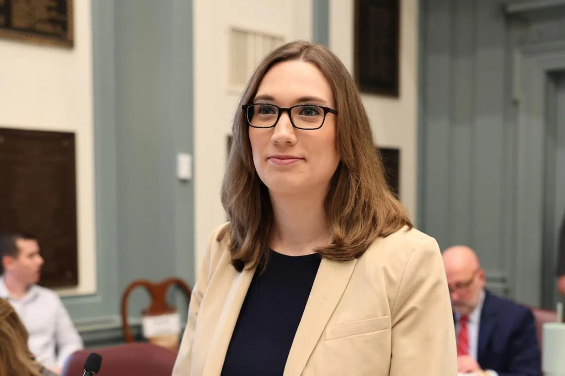 Sarah McBride said she hoped to be a voice for LGBTQ+ rights in Congress.